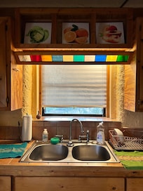 Kitchen Light &Paper Blinds