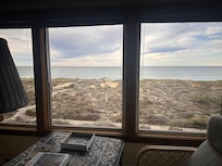 View to the beach.