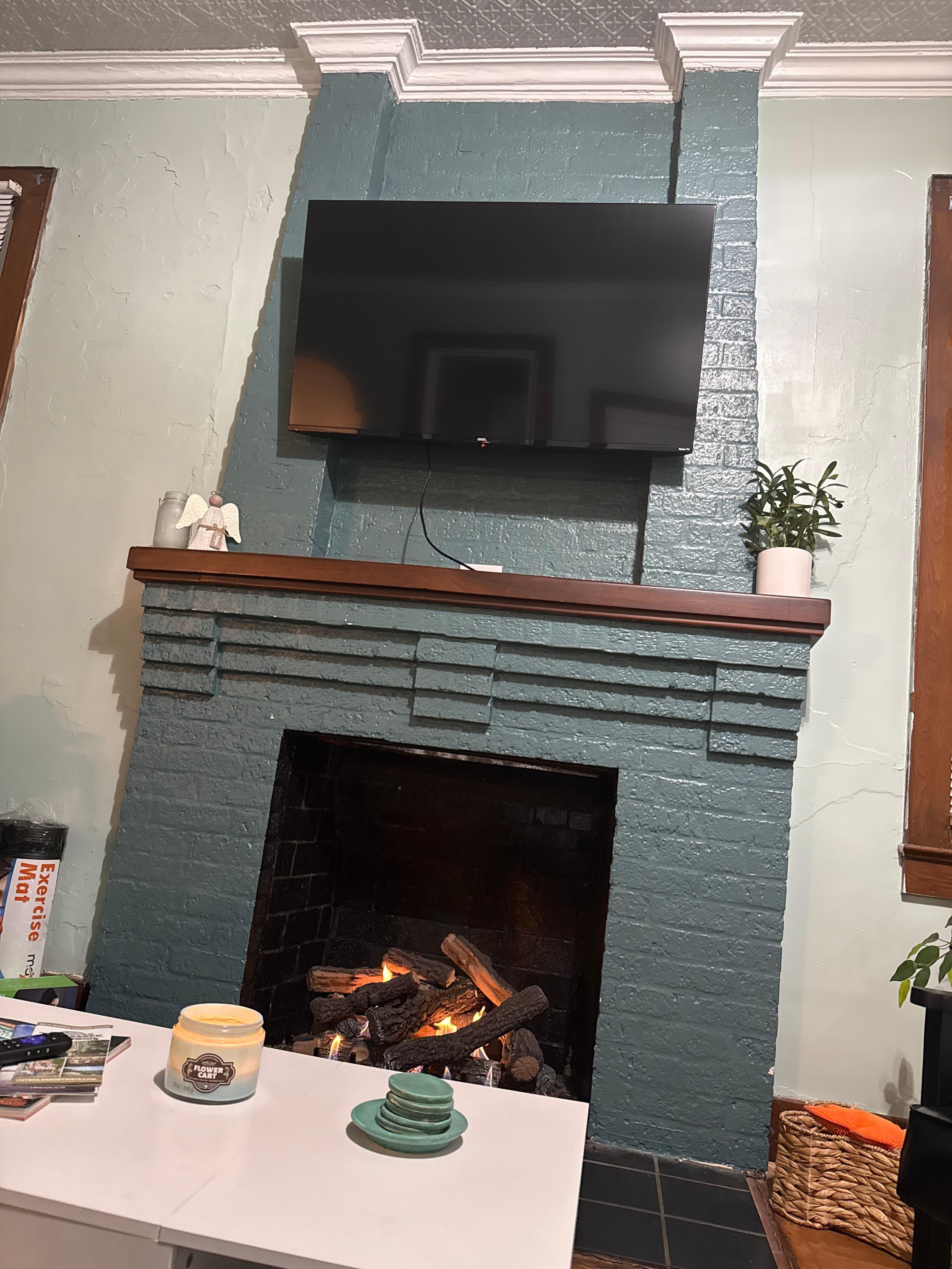 Fireplace in living room 