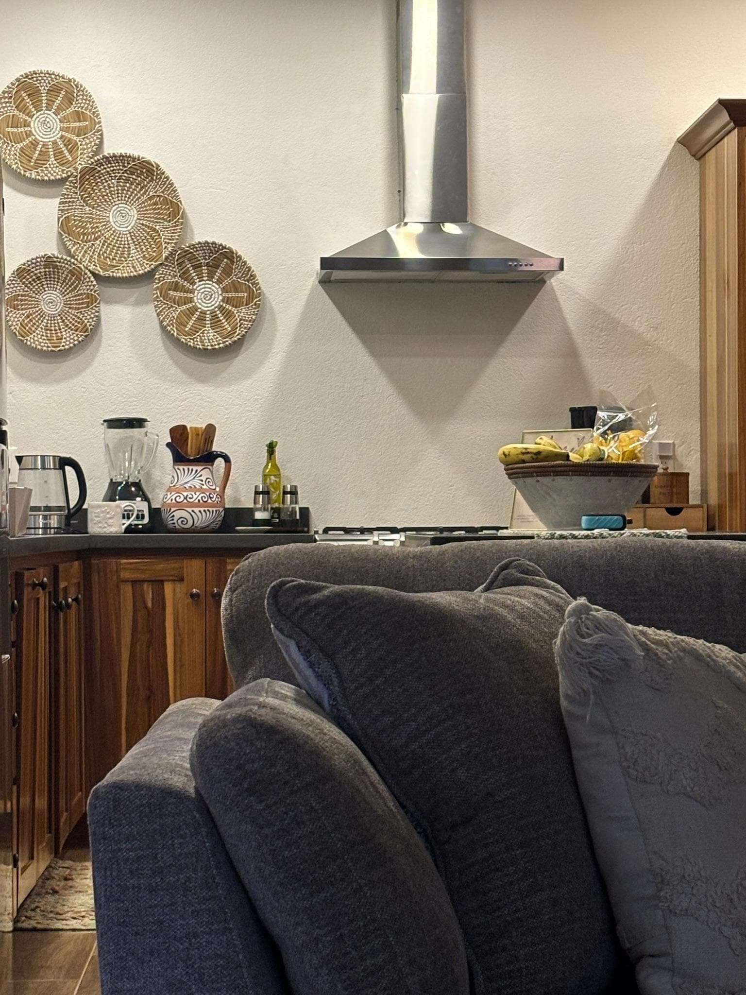 Kitchen had any utensil, gadget, tool, appliance you could ever need. We often made dinner in and used the grill as well.