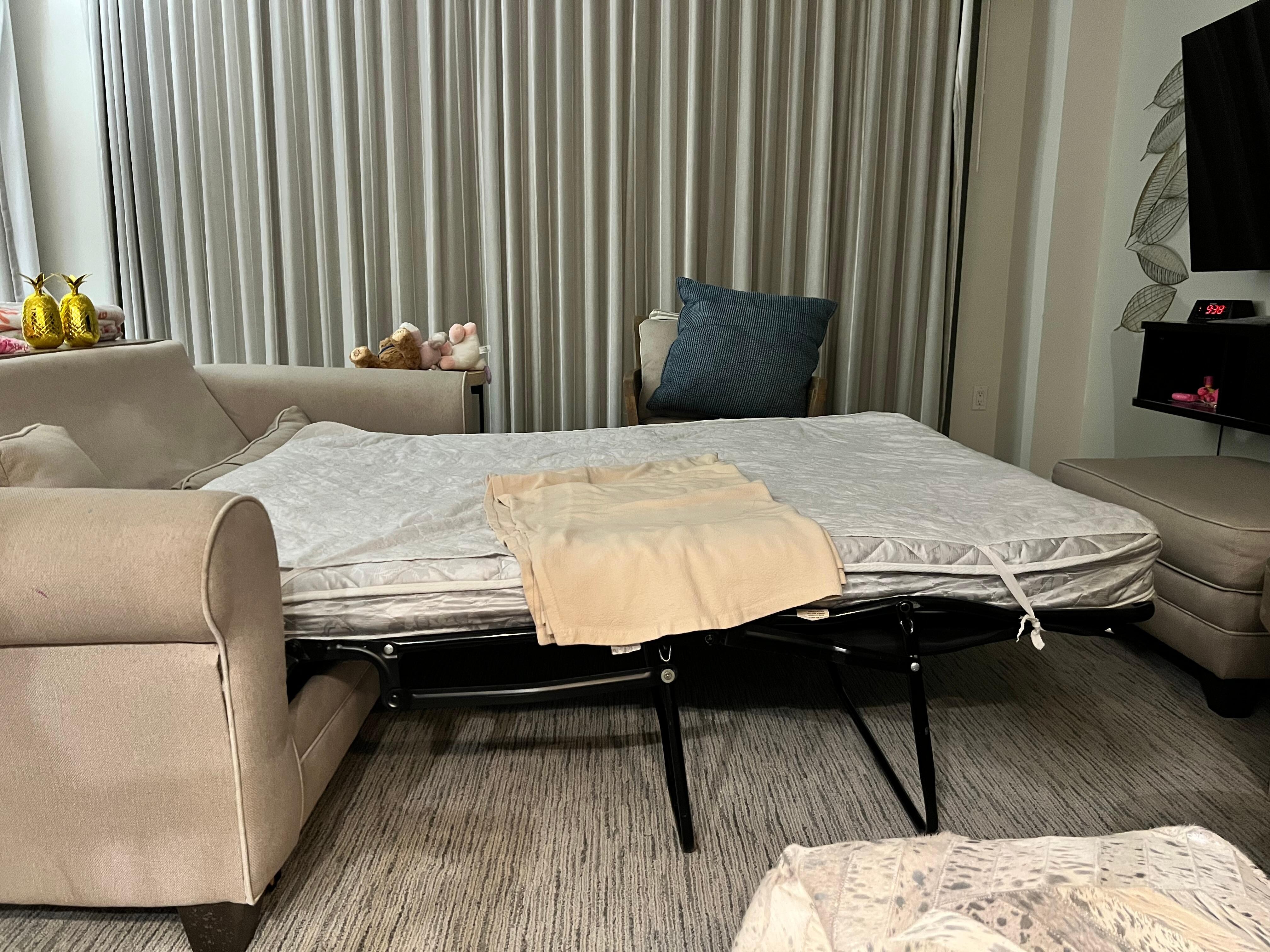 Dilapidated sofa bed
