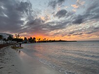 Sunset by the beach.