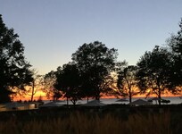 Beautiful sunsets over Lake Michigan. The grounds were lovely and manicured.