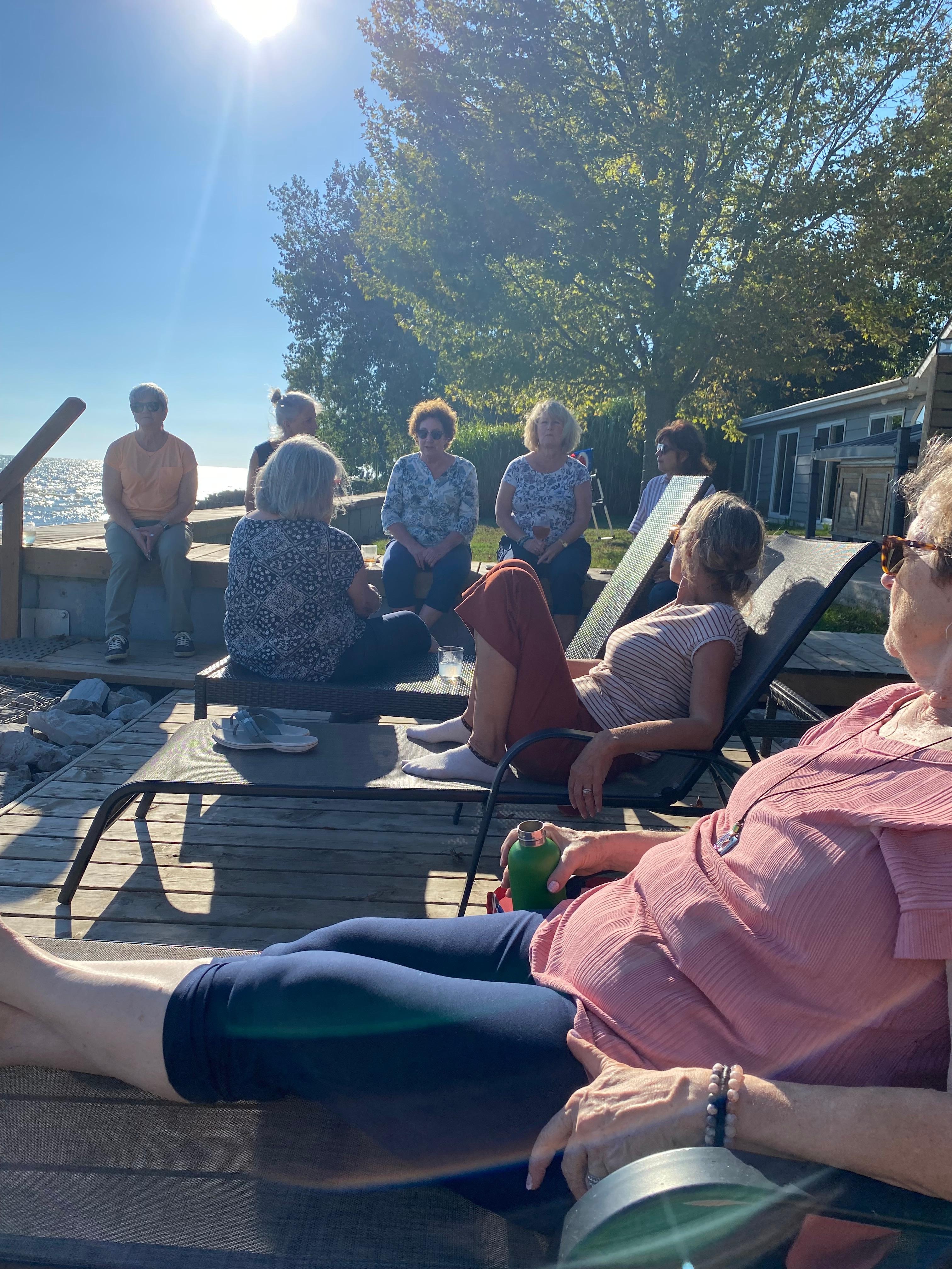 Perfect weather for sitting outside…we did discover a couple of the chairs were broken when we arrived