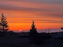 Sunrise on Lake Michigan from the porch of the condo