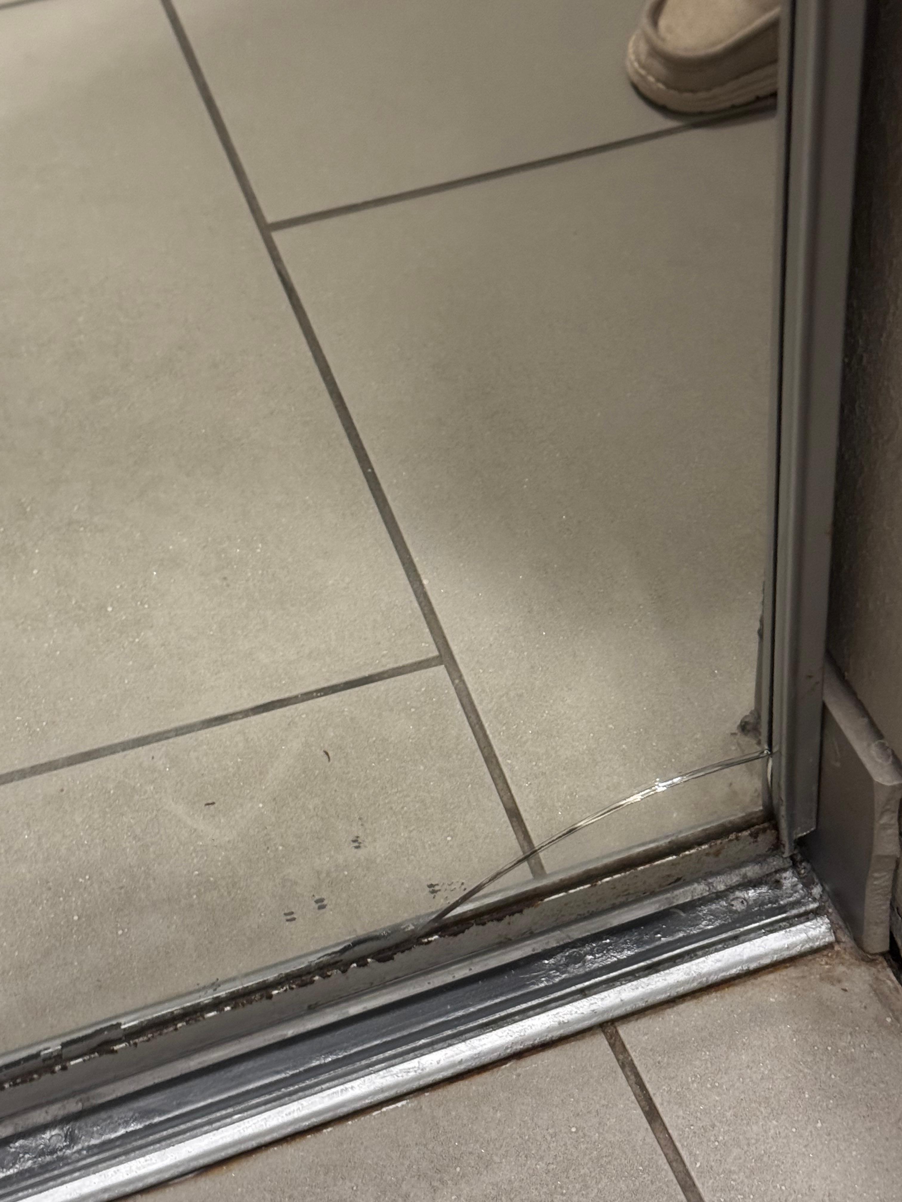 Broken mirrors on closet doors