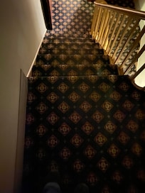 The stairwell was very dark, this picture doesn’t capture the reality of it. It was very dangerous to navigate at nigjty