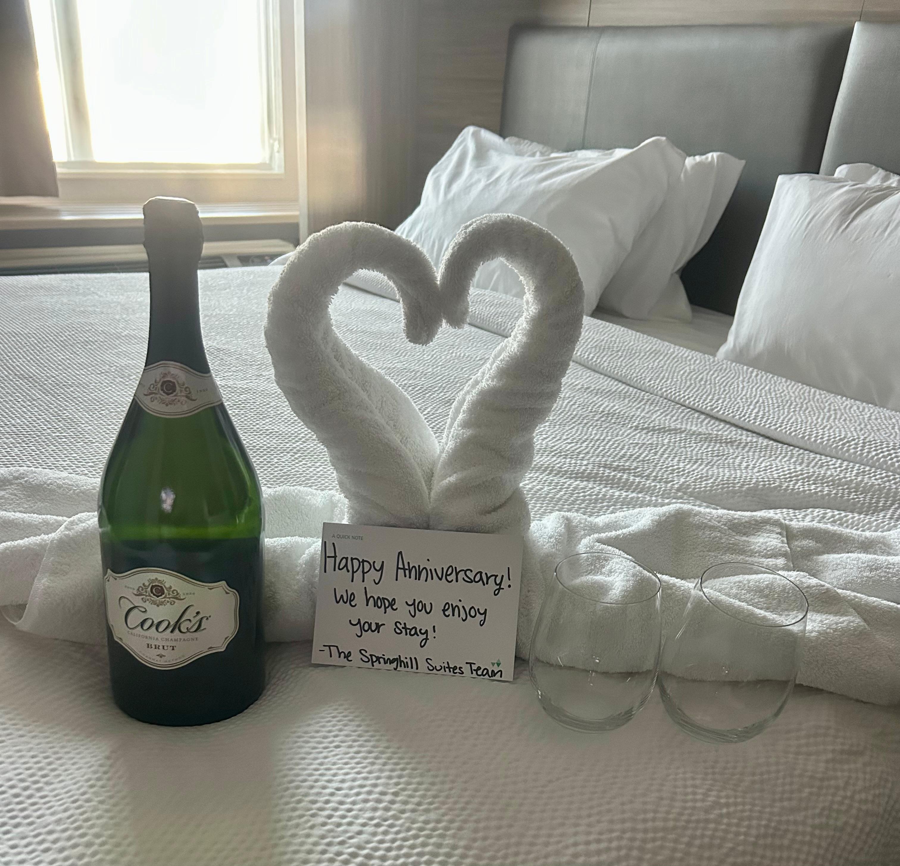 Kind gesture from staff. It made our day! 