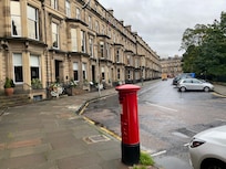 Right out front of the hotel about a 5 min walk to everything!