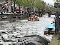 View of canal in front of hotel
