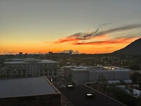 Watching the sunset from the roof