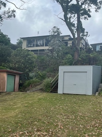 From the boardwalk looking back up to the house