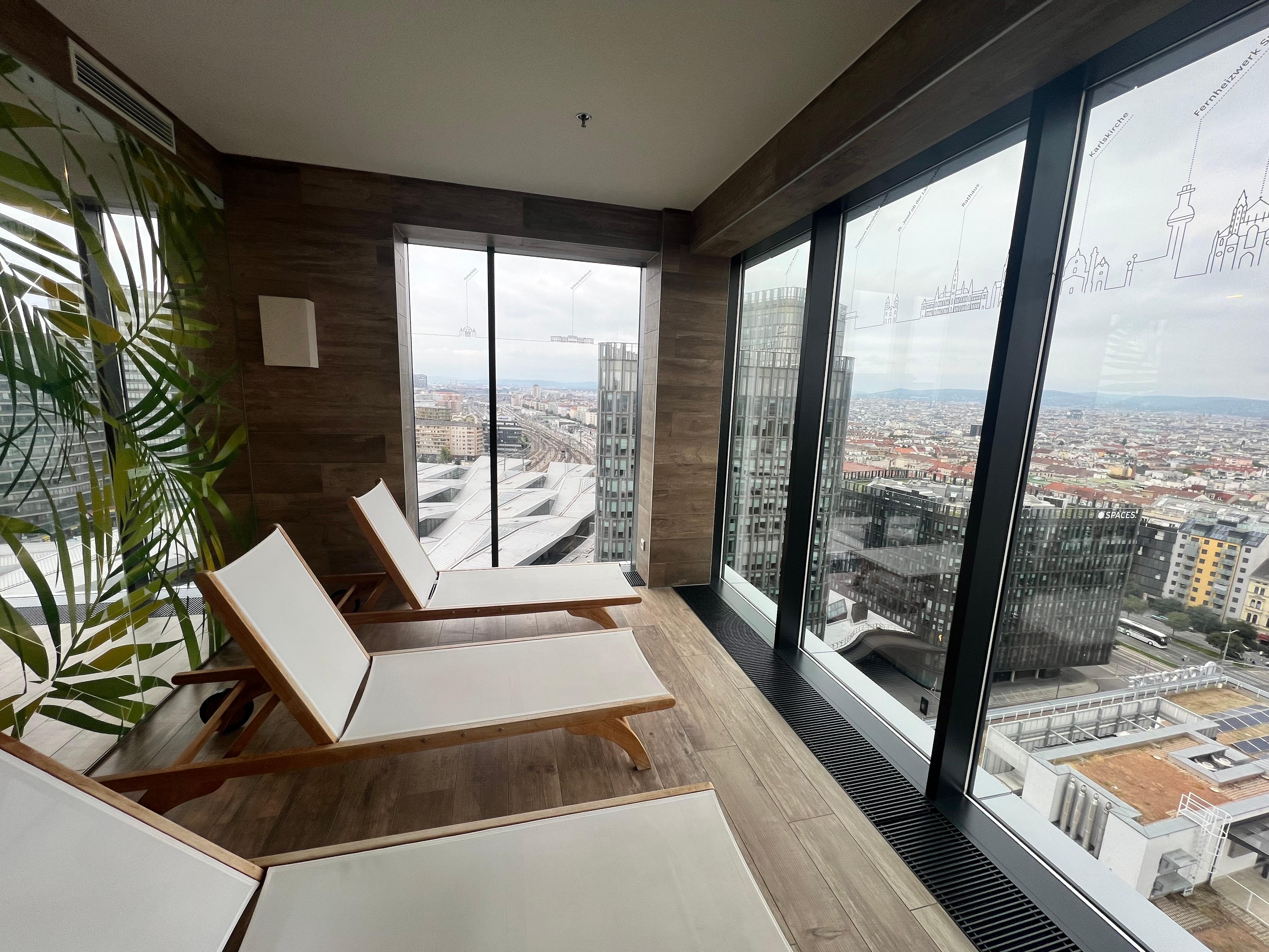 The spa at the top floor 