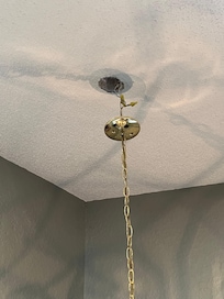 Light fixture over kitchen table