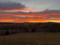 Sunrise on the porch at the cabin.