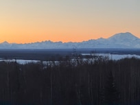 View from lobby at sunset