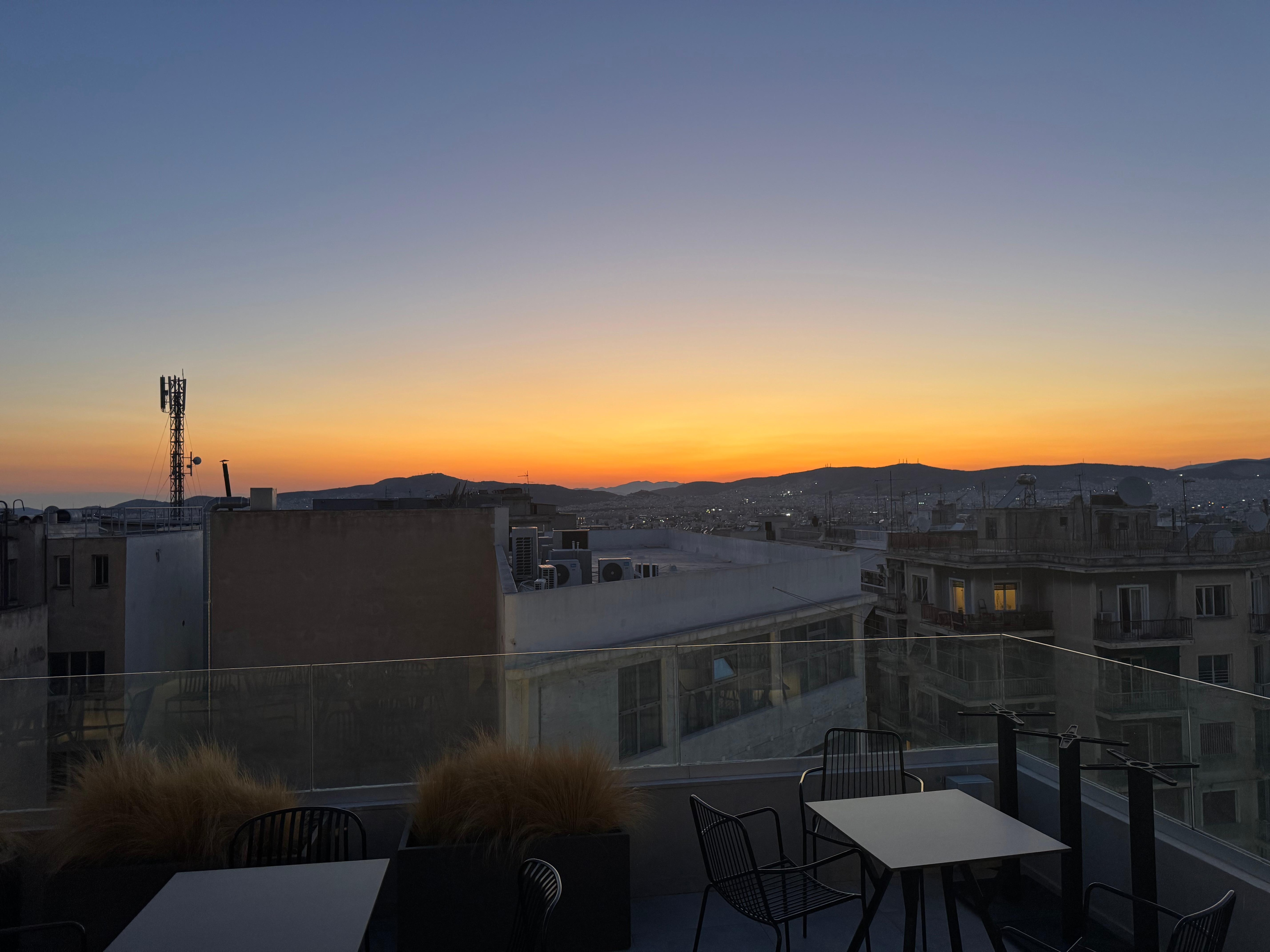 Sunset as observed from rooftop