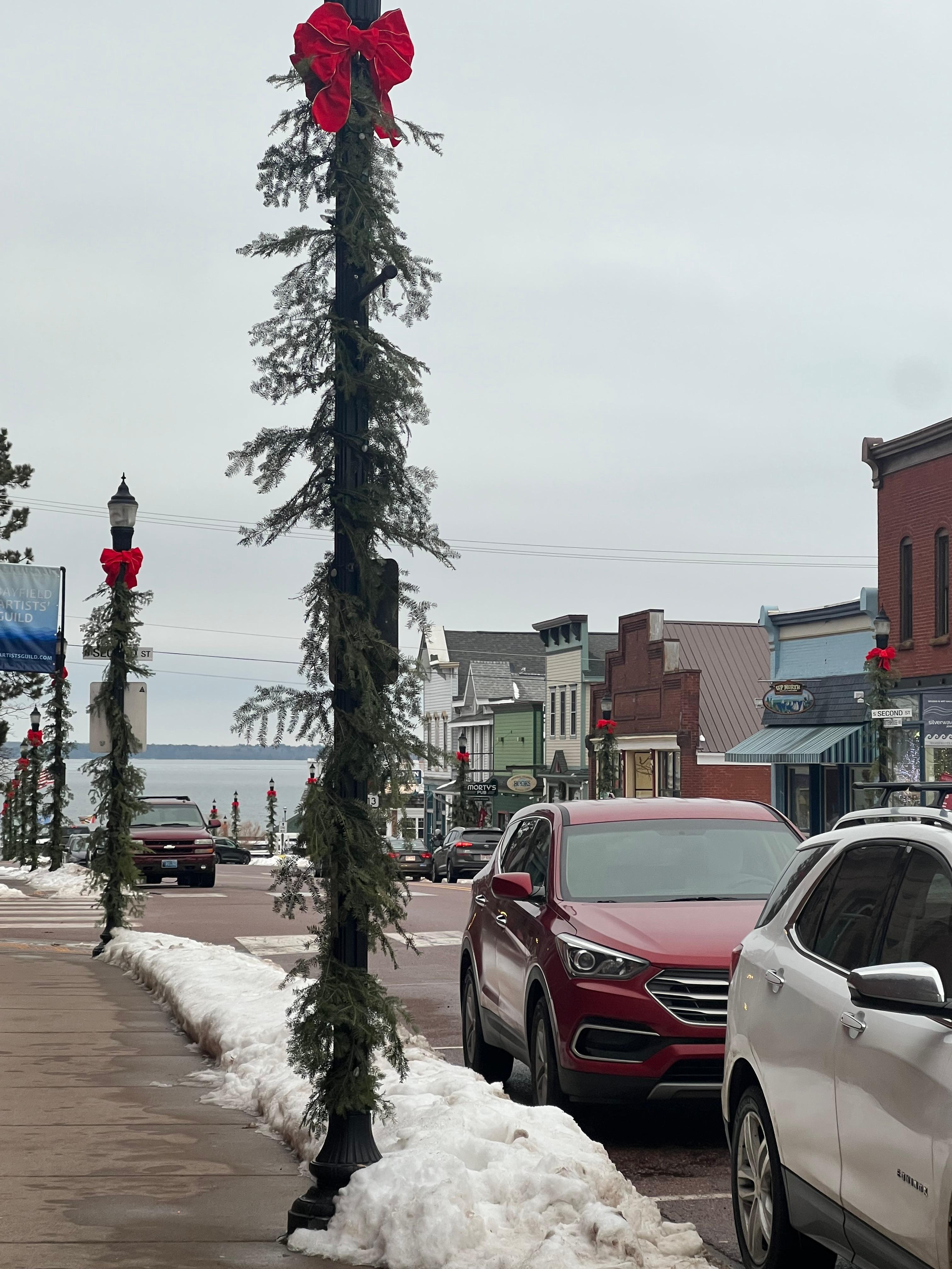 Right outside the door 