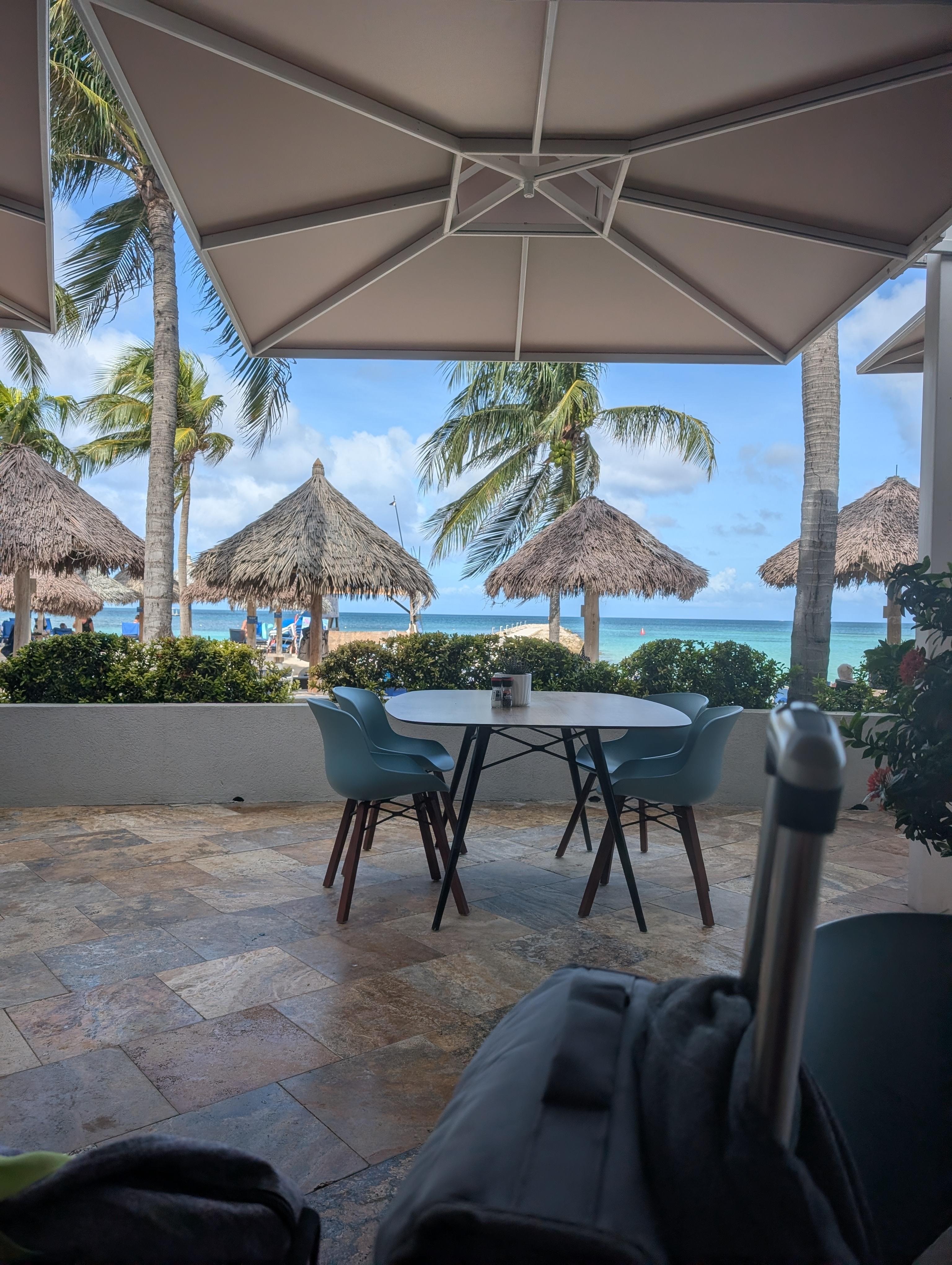 The view from the on-site restaurant.