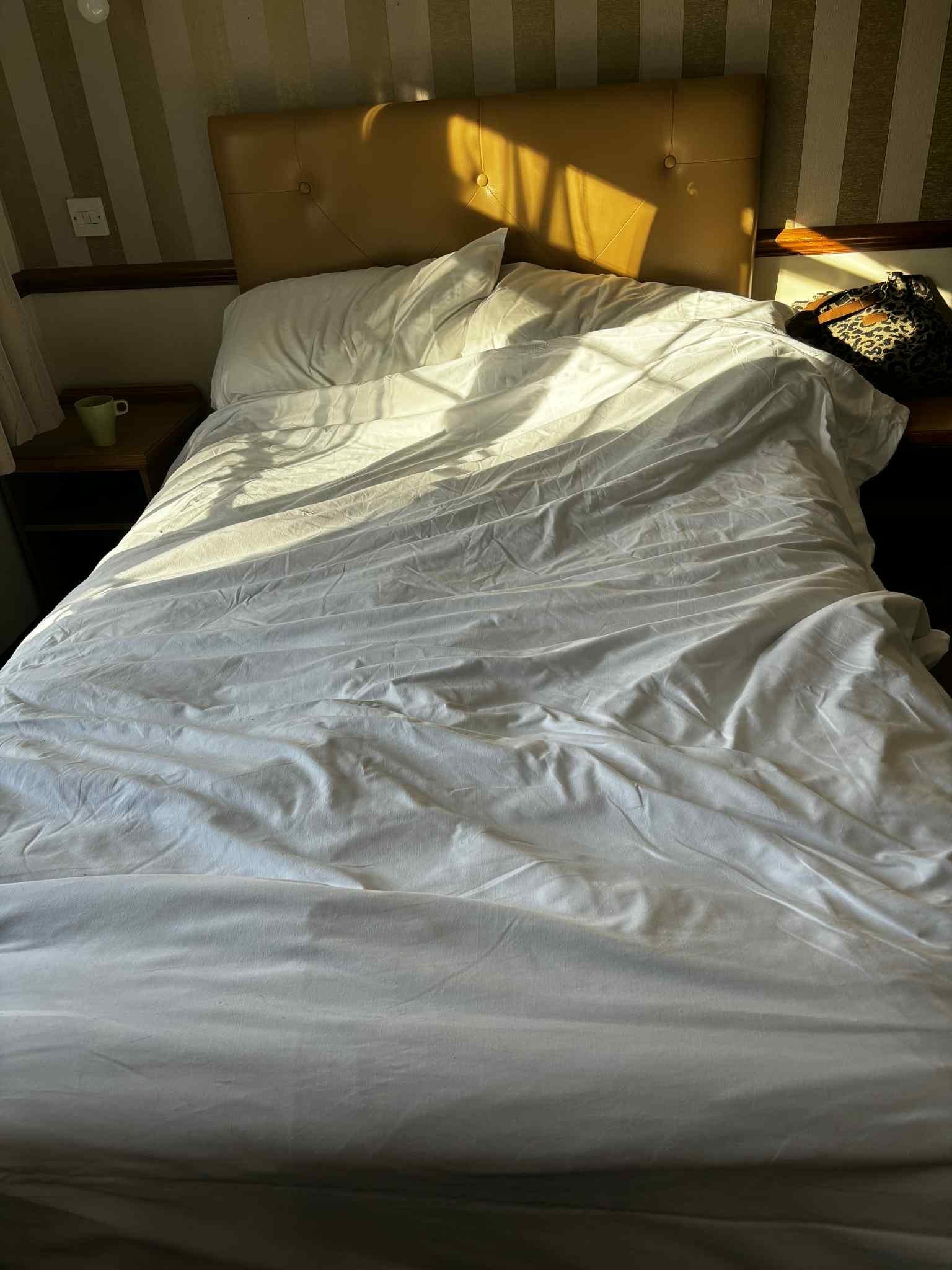 The poor excuse of a double bed 