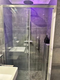 Shower in bathroom