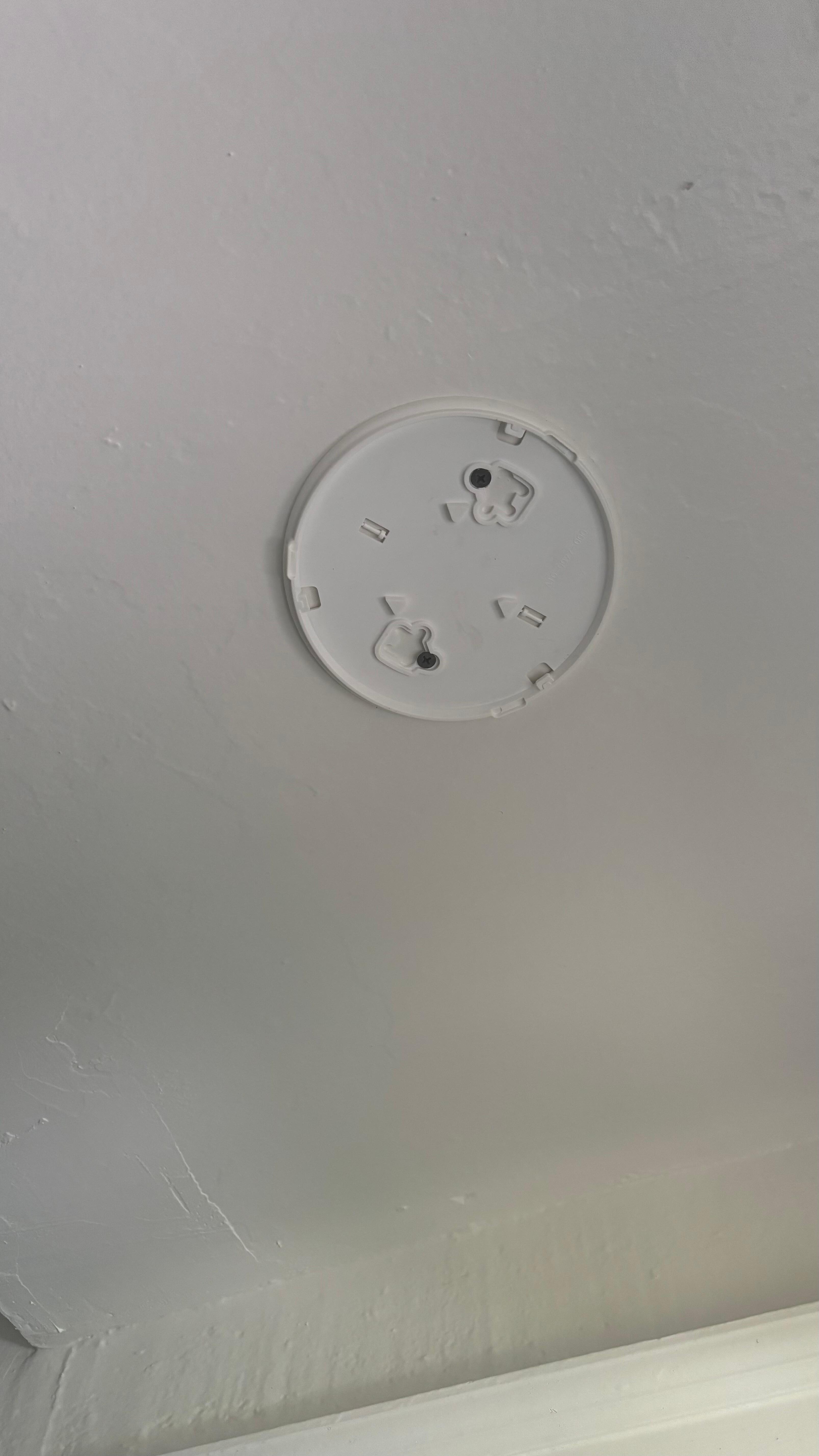 missing smoke detector.