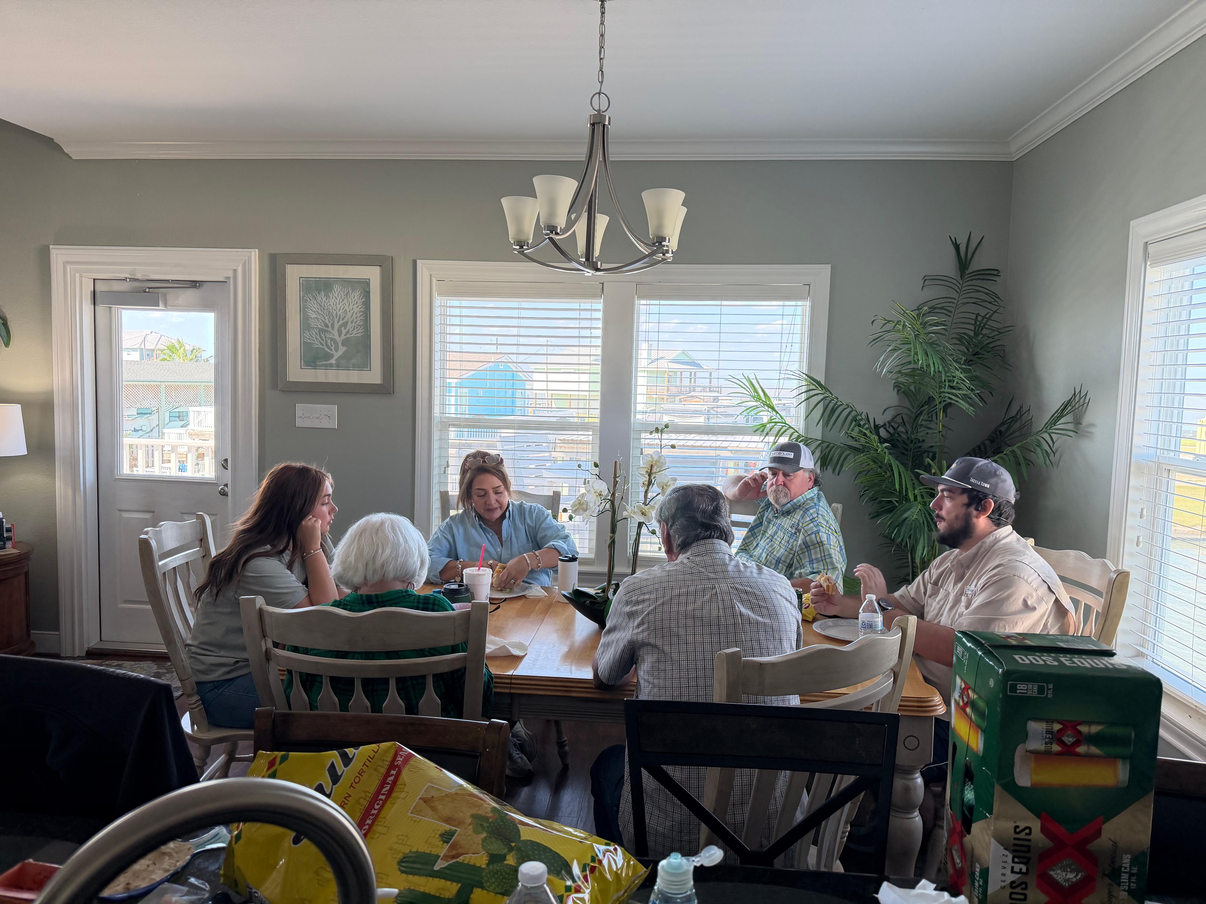 Plenty of room for meals and visiting.  