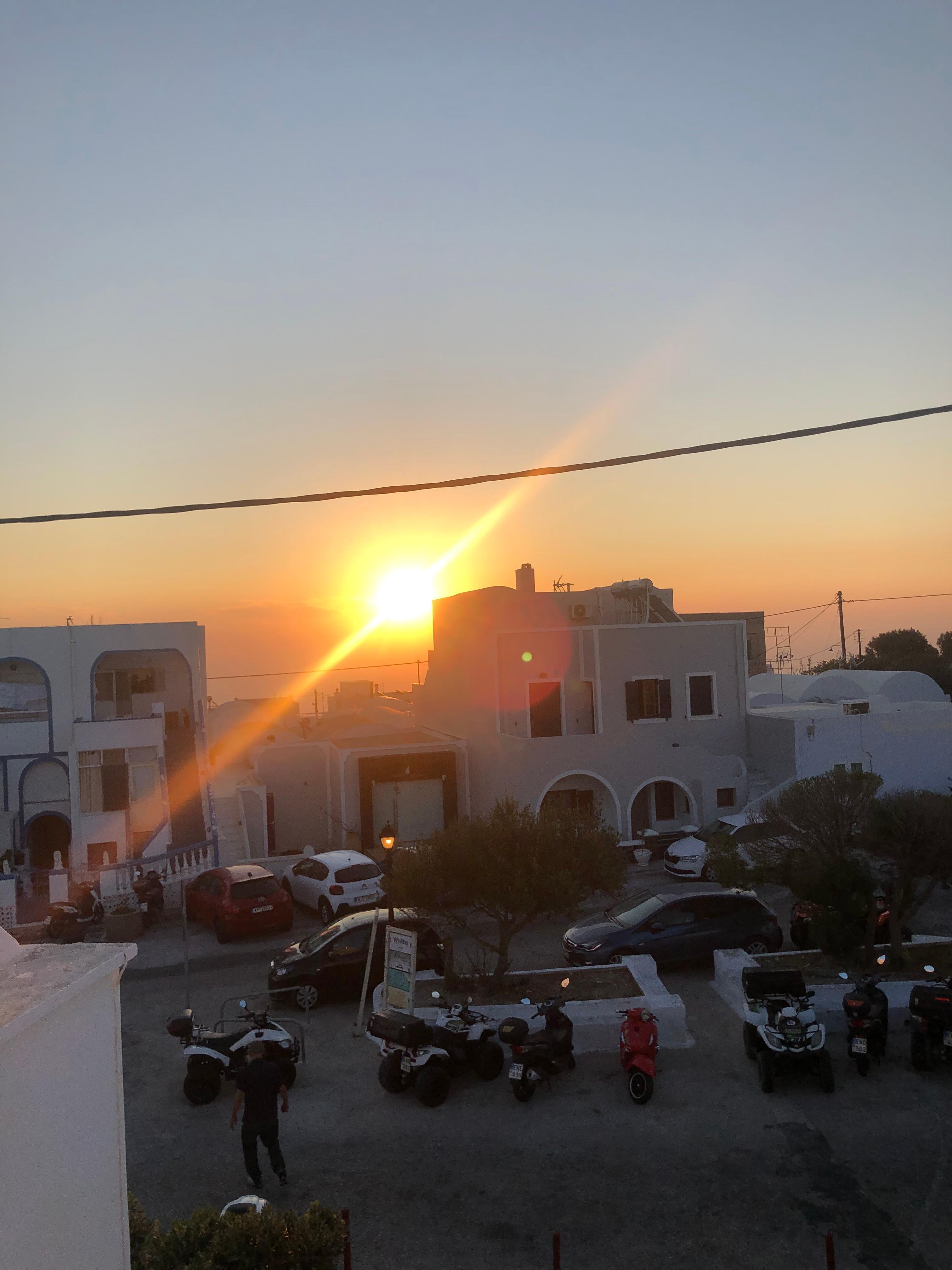 Sunrise from rooftop pool