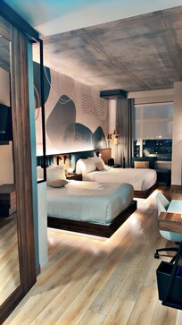 Two Queen Room with City View.