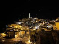 Night scene from front on Hotel.