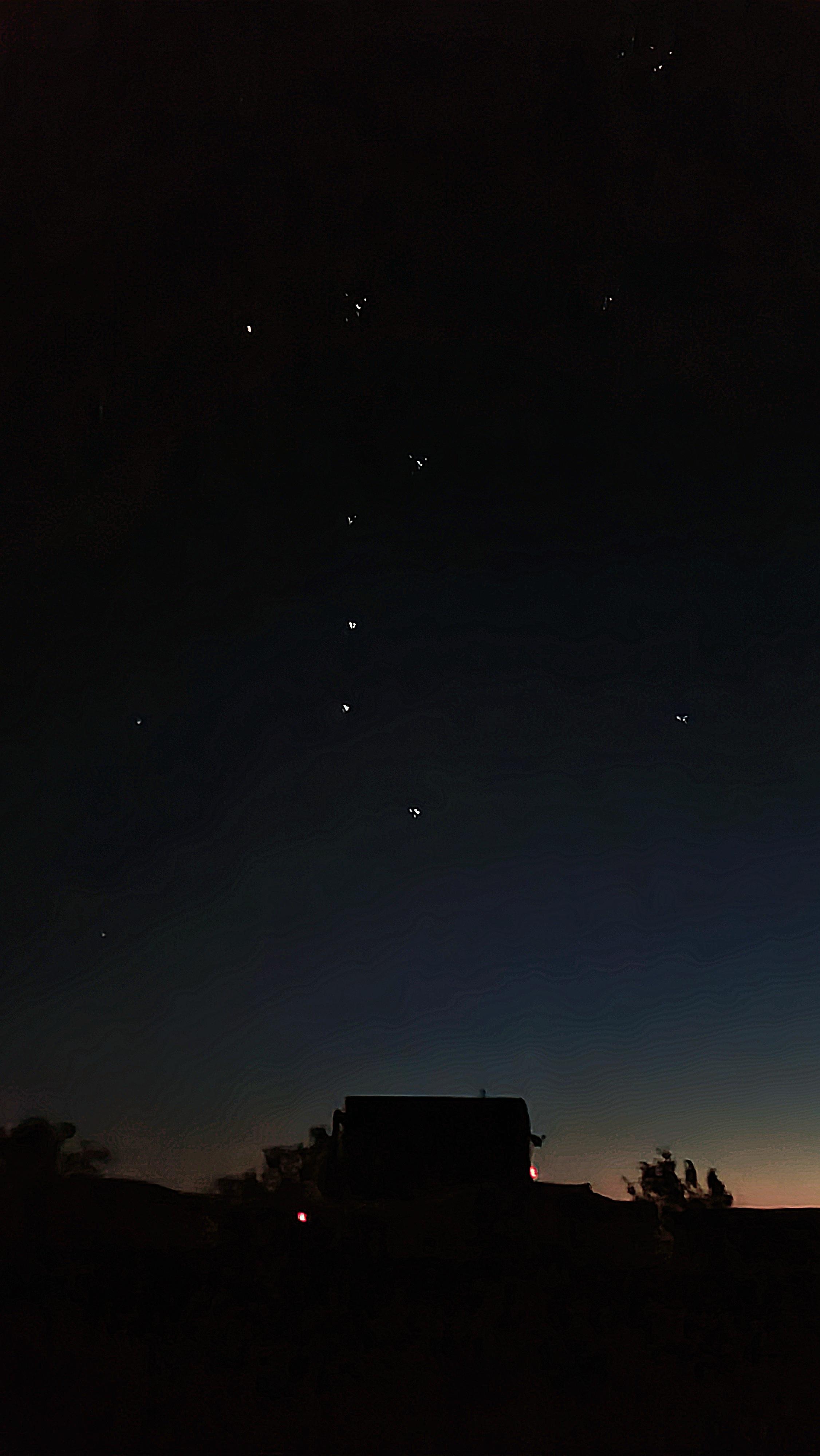 View of the big dipper from the doorway early in the morning