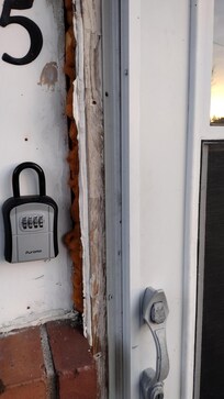 Rotted wood at doorway