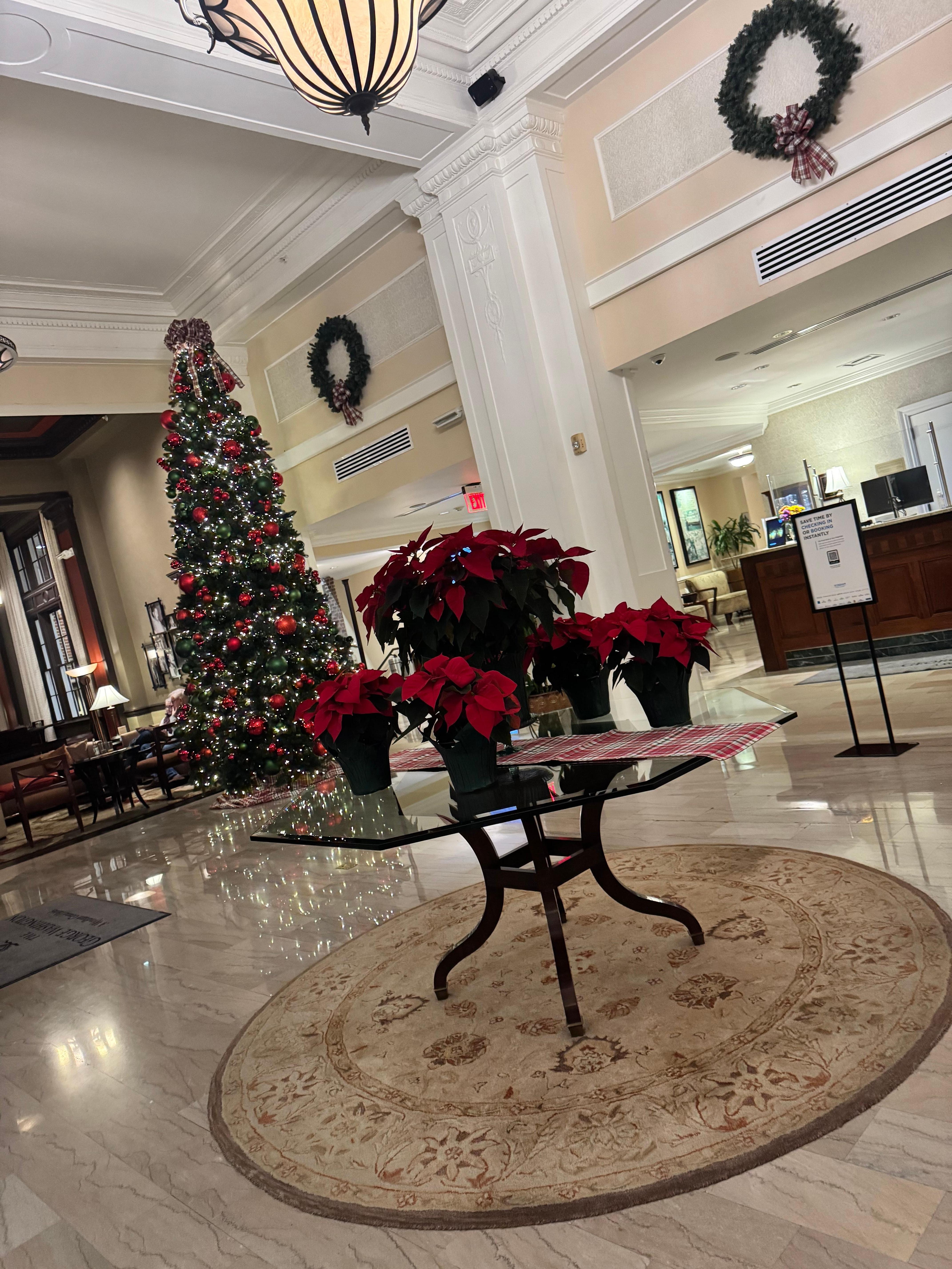 Lobby was very festive