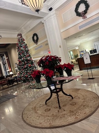 Lobby was very festive