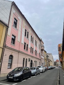 quite street entrance of the hotel, walking distance to anywhere in the heart of the old town