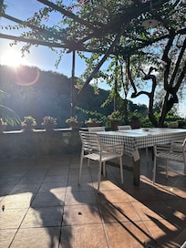 The terrace at the Villa