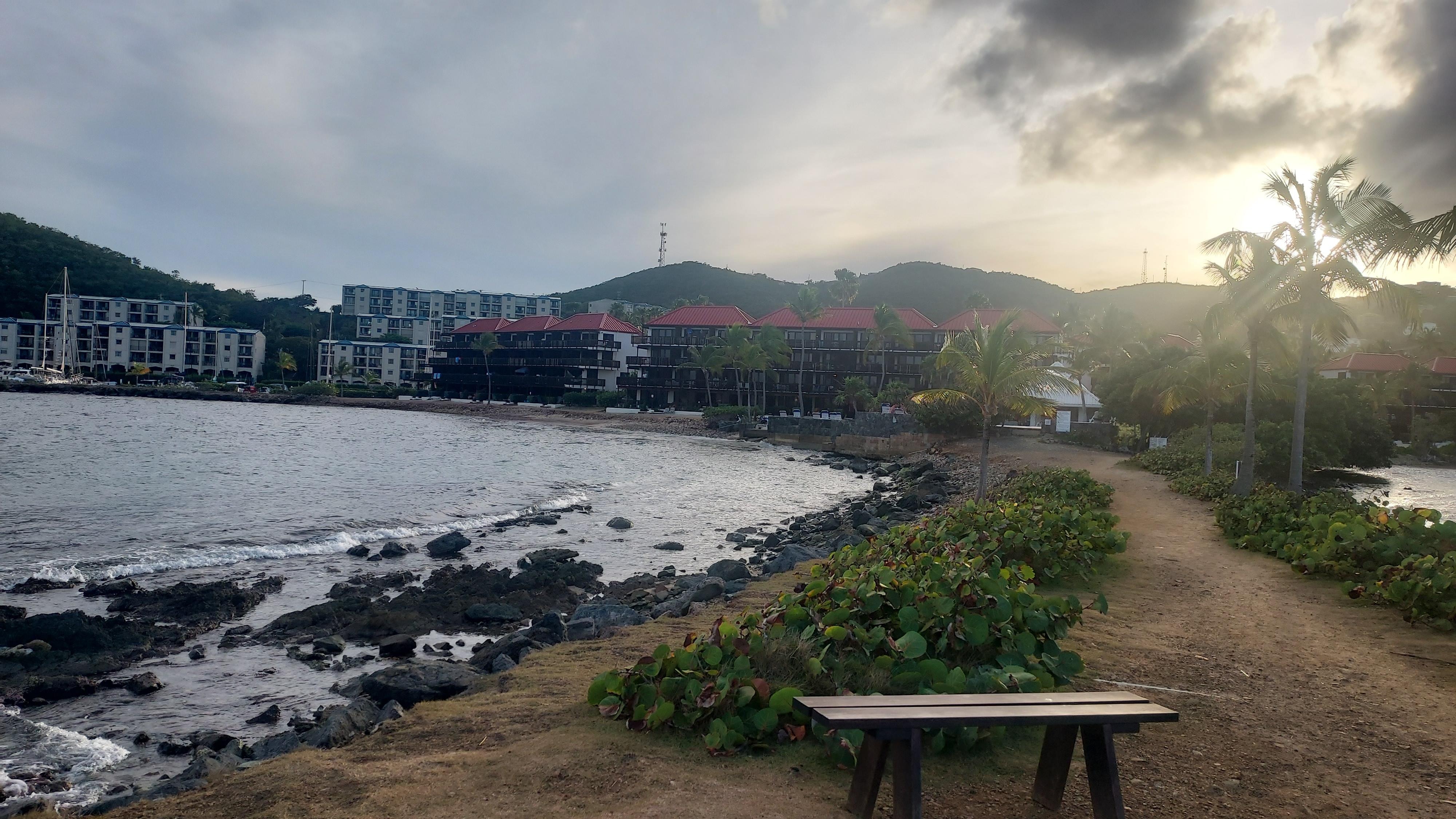 Villa view from walking on beach