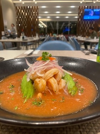 Melhor ceviche da viagem no restaurante do hotel