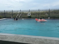 Kids playing in the pool