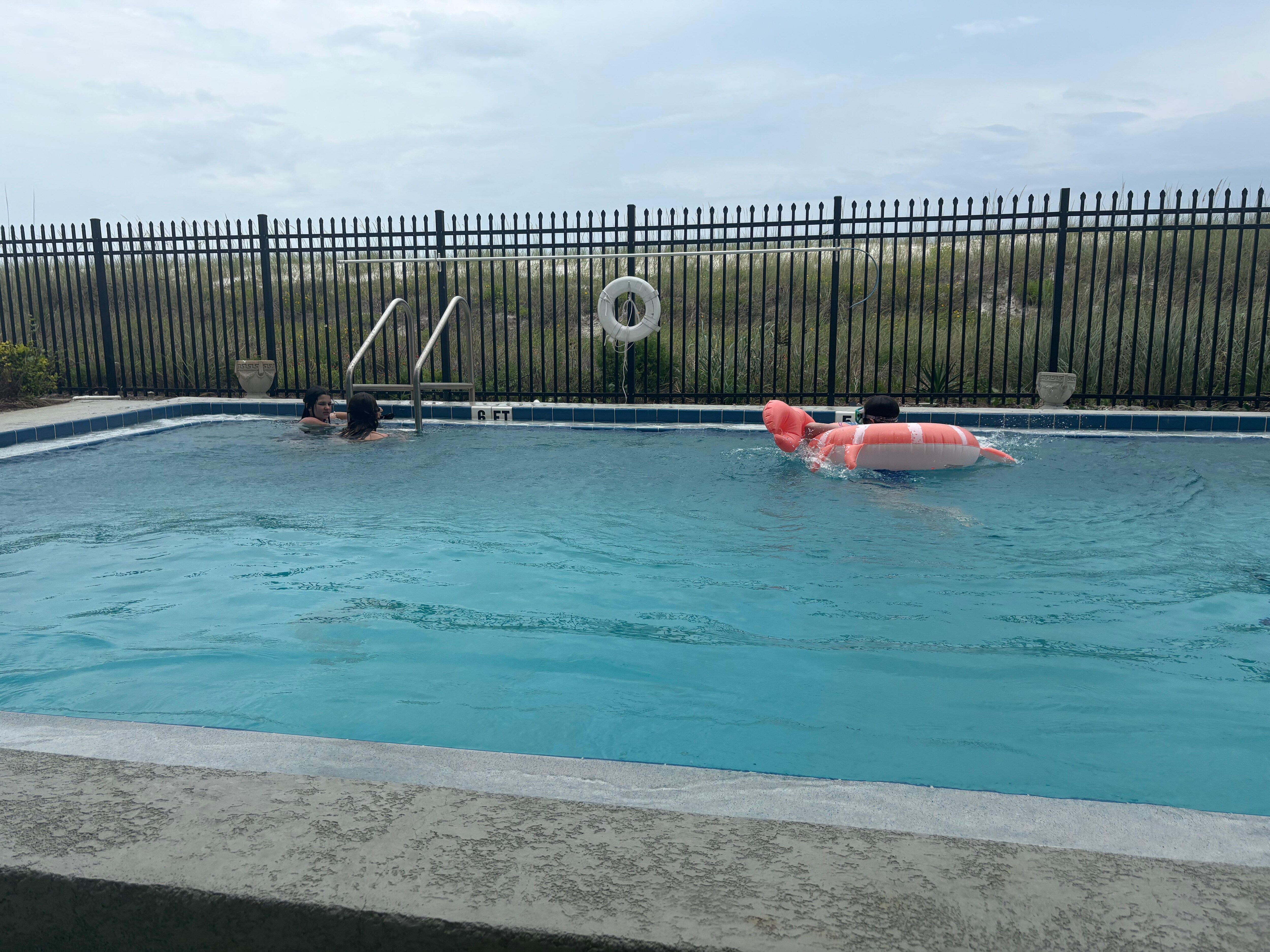 Kids playing in the pool