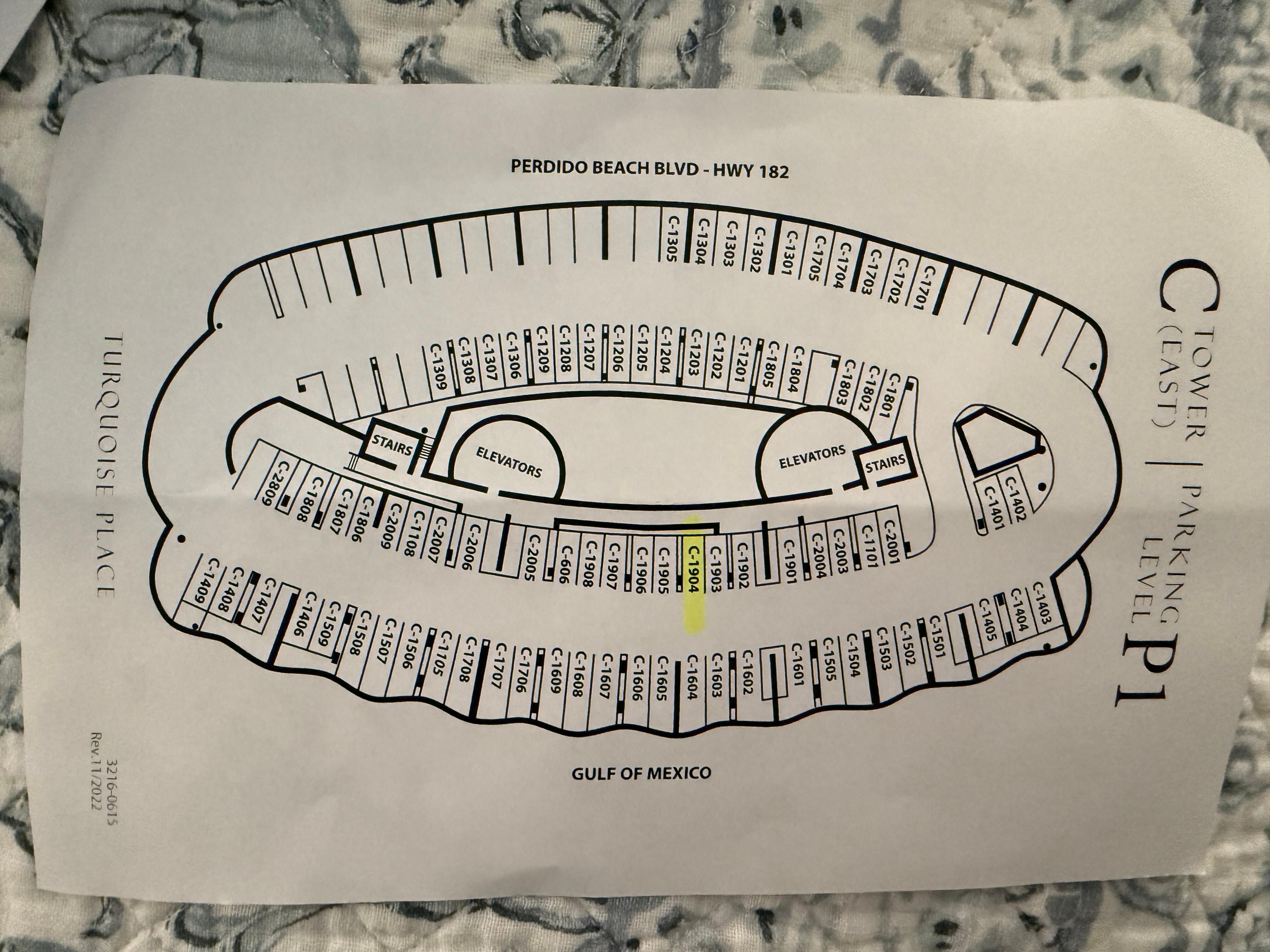 Parking garage map