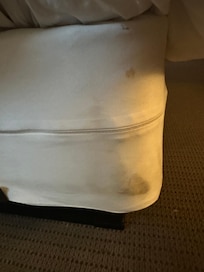 Box spring cover dirty.