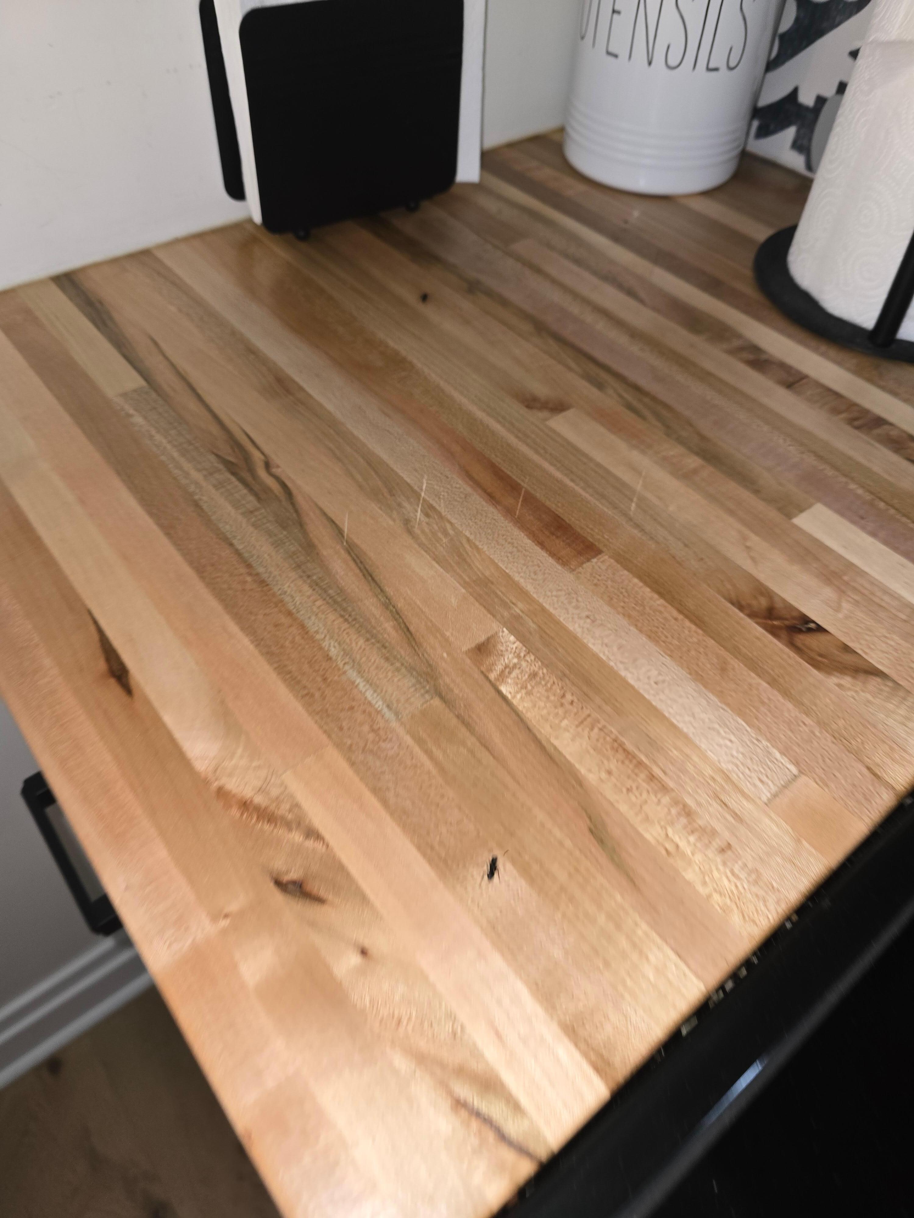 On kitchen countertop