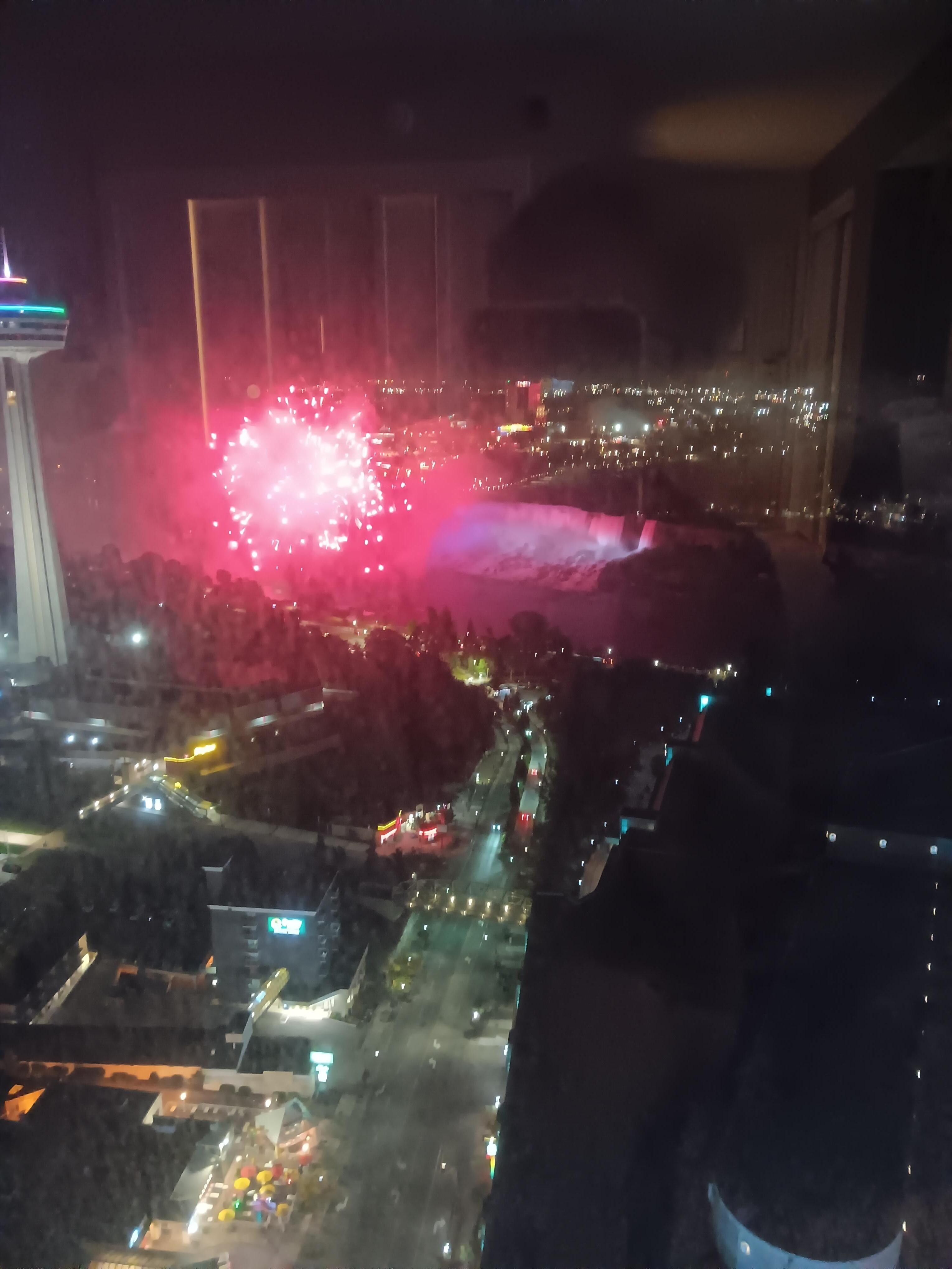 Fireworks from room.