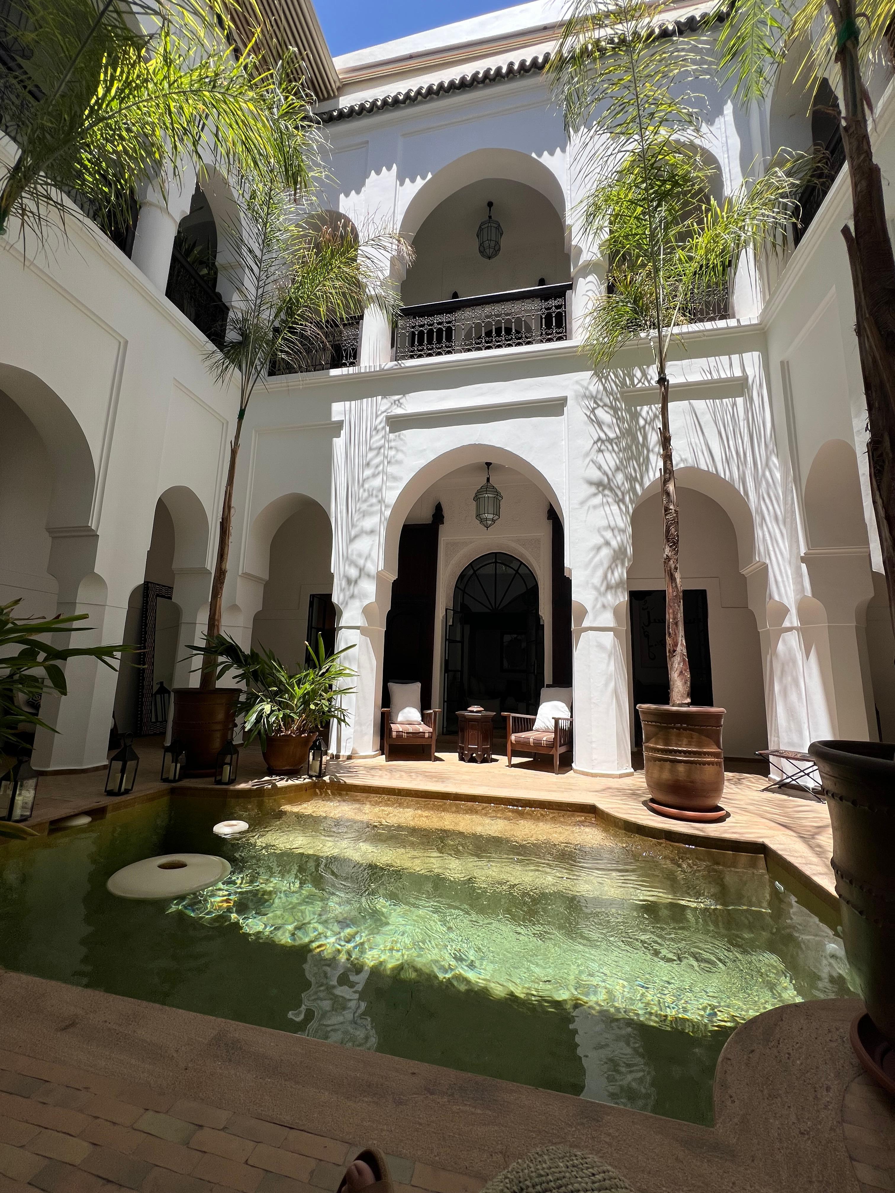 The quiet inner courtyard of the Riad! 