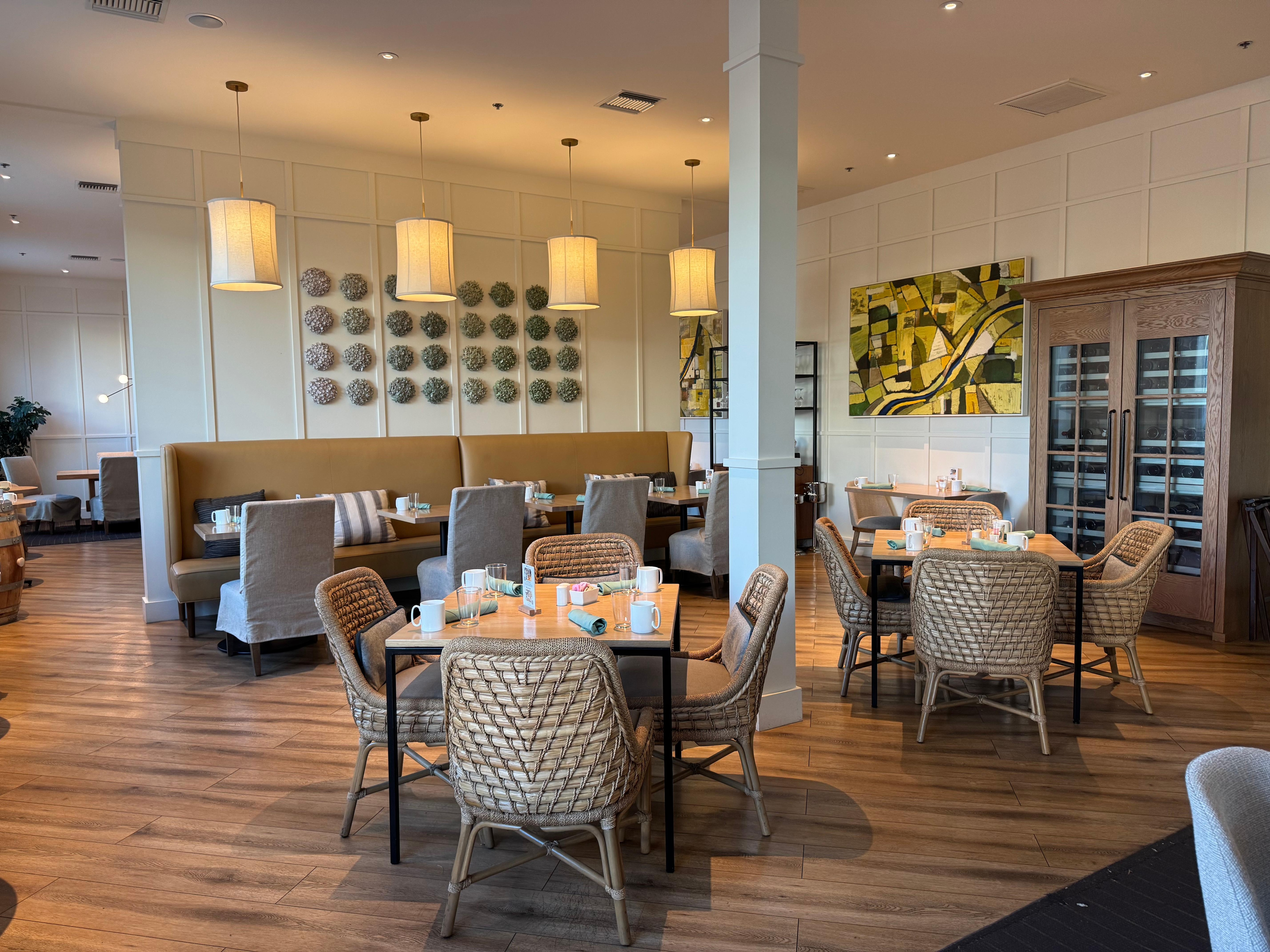 Rainbird restaurant in the lobby of the hotel