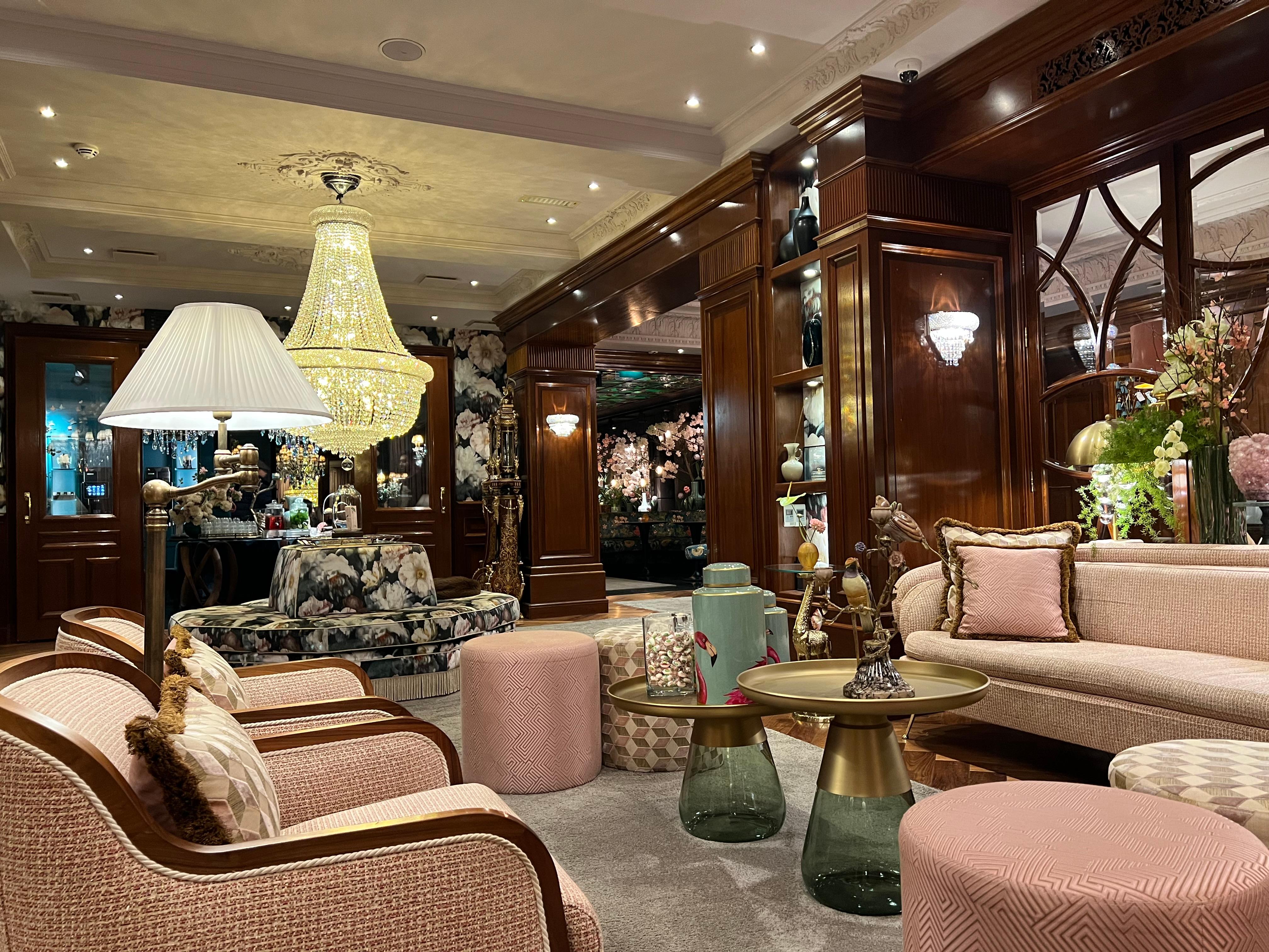 One of the lounge areas