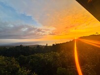 Sunset from the lanai downstairs and arguably my favorite sunset photo from my whole trip.