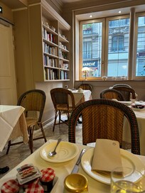 Enjoying my last croissant