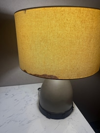 Dirty or stained lamp shade
